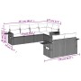 Set de sofás de jardín 7 pzas con cojines ratán PE gris claro de , Conjuntos de jardín - Ref: Foro24-3220411, Precio: 506,92 ...