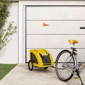 Remolque de bicicleta mascotas hierro tela Oxford amarillo by , pet strollers - Ref: Foro24-93959, Price: 97,45 €, Discount: %