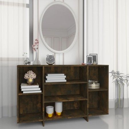 Aparador de madera de ingeniería roble ahumado 120x30x75 cm de vidaXL, Aparadores - Ref: Foro24-813065, Precio: 66,82 €, Desc...