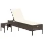 Juego de tumbonas con cojín 3 piezas ratán sintético marrón by , Loungers - Ref: Foro24-3284264, Price: 310,03 €, Discount: %