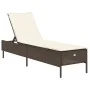 Juego de tumbonas con cojín 3 piezas ratán sintético marrón by , Loungers - Ref: Foro24-3284264, Price: 310,03 €, Discount: %