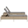 Juego de tumbonas con cojín 3 piezas ratán sintético beige de , Tumbonas - Ref: Foro24-3284266, Precio: 316,10 €, Descuento: %