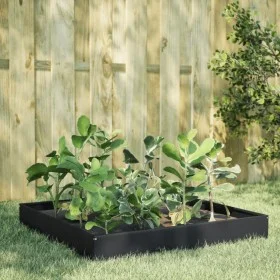 Arriate de acero negro 100x100x26 cm de , Maceteros y jardineras - Ref: Foro24-851017, Precio: 43,15 €, Descuento: %