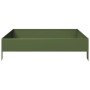 Arriate de acero verde oliva 100x100x26 cm de , Maceteros y jardineras - Ref: Foro24-851020, Precio: 39,95 €, Descuento: %