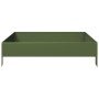 Arriate de acero verde oliva 100x100x26 cm de , Maceteros y jardineras - Ref: Foro24-851020, Precio: 39,95 €, Descuento: %