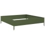 Arriate de acero verde oliva 100x100x26 cm de , Maceteros y jardineras - Ref: Foro24-851020, Precio: 39,95 €, Descuento: %
