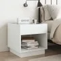 Mesita de noche con Infinity LED blanca 50x50x50 cm by , Nightstands - Ref: Foro24-3284084, Price: 84,77 €, Discount: %