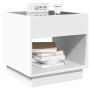 Mesita de noche con Infinity LED blanca 50x50x50 cm de , Mesitas de noche - Ref: Foro24-3284084, Precio: 85,73 €, Descuento: %