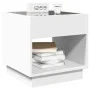 Mesita de noche con Infinity LED blanca 50x50x50 cm by , Nightstands - Ref: Foro24-3284084, Price: 84,77 €, Discount: %