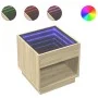 Mesita de noche con Infinity LED roble Sonoma 50x50x50 cm de , Mesitas de noche - Ref: Foro24-3284086, Precio: 81,84 €, Descu...