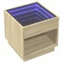 Mesita de noche con Infinity LED roble Sonoma 50x50x50 cm de , Mesitas de noche - Ref: Foro24-3284086, Precio: 81,84 €, Descu...