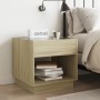 Mesita de noche con Infinity LED roble Sonoma 50x50x50 cm de , Mesitas de noche - Ref: Foro24-3284086, Precio: 82,99 €, Descu...