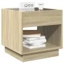 Mesita de noche con Infinity LED roble Sonoma 50x50x50 cm de , Mesitas de noche - Ref: Foro24-3284086, Precio: 81,84 €, Descu...