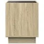 Mesita de noche con Infinity LED roble Sonoma 50x50x50 cm de , Mesitas de noche - Ref: Foro24-3284086, Precio: 81,84 €, Descu...