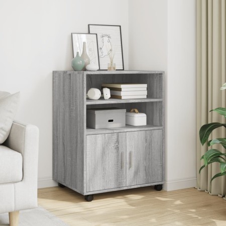 Armario con ruedas madera de ingeniería gris Sonoma 60x48x81 cm de , Armarios archivadores - Ref: Foro24-853169, Precio: 82,7...