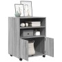 Armario con ruedas madera de ingeniería gris Sonoma 60x48x81 cm de , Armarios archivadores - Ref: Foro24-853169, Precio: 82,7...
