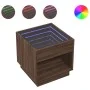 Mesita de noche con Infinity LED marrón roble 50x50x50 cm by , Nightstands - Ref: Foro24-3284090, Price: 84,54 €, Discount: %