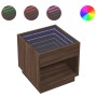 Mesita de noche con Infinity LED marrón roble 50x50x50 cm de , Mesitas de noche - Ref: Foro24-3284090, Precio: 85,73 €, Descu...