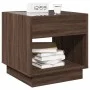 Mesita de noche con Infinity LED marrón roble 50x50x50 cm by , Nightstands - Ref: Foro24-3284090, Price: 84,54 €, Discount: %