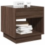 Mesita de noche con Infinity LED marrón roble 50x50x50 cm de , Mesitas de noche - Ref: Foro24-3284090, Precio: 85,73 €, Descu...