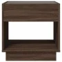 Mesita de noche con Infinity LED marrón roble 50x50x50 cm by , Nightstands - Ref: Foro24-3284090, Price: 84,54 €, Discount: %