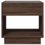 Mesita de noche con Infinity LED marrón roble 50x50x50 cm de , Mesitas de noche - Ref: Foro24-3284090, Precio: 85,73 €, Descu...