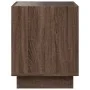 Mesita de noche con Infinity LED marrón roble 50x50x50 cm by , Nightstands - Ref: Foro24-3284090, Price: 84,54 €, Discount: %
