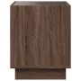 Mesita de noche con Infinity LED marrón roble 50x50x50 cm de , Mesitas de noche - Ref: Foro24-3284090, Precio: 85,73 €, Descu...