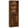 Aparador con LED madera ingeniería roble ahumado 69x32,5x200 cm de , Aparadores - Ref: Foro24-3307909, Precio: 122,72 €, Desc...