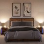 Mesita de noche luces LED 2 uds madera ingeniería roble ahumado de , Mesitas de noche - Ref: Foro24-852056, Precio: 89,13 €, ...