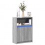 Aparador con LED madera de ingeniería gris Sonoma 72x34x100 cm de , Aparadores - Ref: Foro24-852164, Precio: 77,34 €, Descuen...
