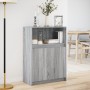 Aparador con LED madera de ingeniería gris Sonoma 72x34x100 cm de , Aparadores - Ref: Foro24-852164, Precio: 77,34 €, Descuen...