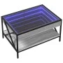 Mesa de centro con Infinity LED gris Sonoma 70x50x38 cm by , Coffee table - Ref: Foro24-847705, Price: 91,92 €, Discount: %