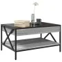 Mesa de centro con Infinity LED gris Sonoma 70x50x38 cm by , Coffee table - Ref: Foro24-847705, Price: 91,92 €, Discount: %