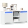 Mueble de TV con LED madera de ingeniería blanco 100x34x50 cm de , Muebles TV - Ref: Foro24-852187, Precio: 75,63 €, Descuent...