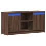 Mueble de TV LED madera ingeniería marrón roble 100x34x50 cm de , Muebles TV - Ref: Foro24-852193, Precio: 86,49 €, Descuento: %