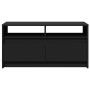 Mesa de centro con luces LED madera de ingeniería negra de , Mesas de centro - Ref: Foro24-851992, Precio: 112,32 €, Descuent...