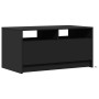 Mesa de centro con luces LED madera de ingeniería negra de , Mesas de centro - Ref: Foro24-851992, Precio: 112,32 €, Descuent...