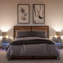 Mesita de noche luces LED 2 uds madera ingeniería gris hormigón de , Mesitas de noche - Ref: Foro24-852040, Precio: 90,02 €, ...