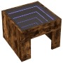 Mesa de centro con Infinity LED roble ahumado 40x40x30 cm de , Mesas de centro - Ref: Foro24-847599, Precio: 58,20 €, Descuen...