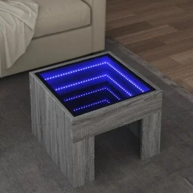 Mesa de centro con Infinity LED gris Sonoma 40x40x30 cm de , Mesas de centro - Ref: Foro24-847600, Precio: 65,28 €, Descuento: %
