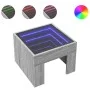 Mesa de centro con Infinity LED gris Sonoma 40x40x30 cm de , Mesas de centro - Ref: Foro24-847600, Precio: 65,28 €, Descuento: %