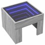 Mesa de centro con Infinity LED gris Sonoma 40x40x30 cm de , Mesas de centro - Ref: Foro24-847600, Precio: 66,32 €, Descuento: %