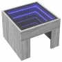 Mesa de centro con Infinity LED gris Sonoma 40x40x30 cm de , Mesas de centro - Ref: Foro24-847600, Precio: 65,28 €, Descuento: %