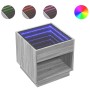 Mesa de centro con Infinity LED gris Sonoma 50x50x50 cm de , Mesas de centro - Ref: Foro24-847656, Precio: 85,32 €, Descuento: %