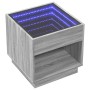 Mesa de centro con Infinity LED gris Sonoma 50x50x50 cm de , Mesas de centro - Ref: Foro24-847656, Precio: 85,32 €, Descuento: %