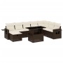 Set de sofás de jardín 9 pzas y cojines ratán sintético marrón de , Conjuntos de jardín - Ref: Foro24-3275033, Precio: 626,37...