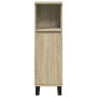 Armario de baño madera contrachapada roble Sonoma 30x30x100 cm de , Tocadores de baño - Ref: Foro24-849672, Precio: 55,20 €, ...