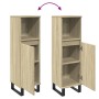 Armario de baño madera contrachapada roble Sonoma 30x30x100 cm de , Tocadores de baño - Ref: Foro24-849672, Precio: 55,20 €, ...