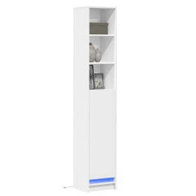 Aparador con luz LED madera de ingeniería blanco 36x32,5x200 cm de , Aparadores - Ref: Foro24-852124, Precio: 81,15 €, Descue...
